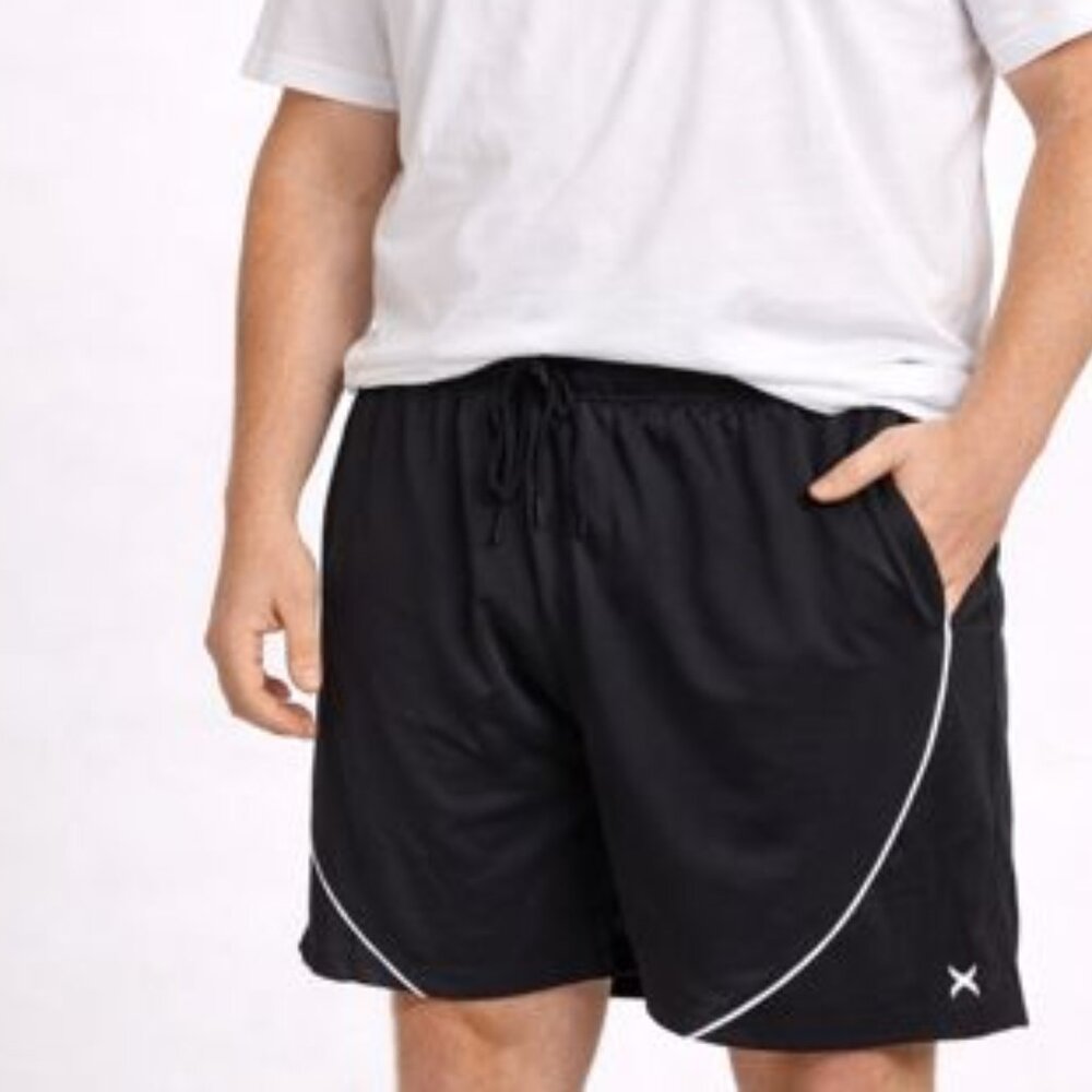 Game Time Big Men's Active Rapid Dry Tech Black Shorts - 3XL 46-48 waist